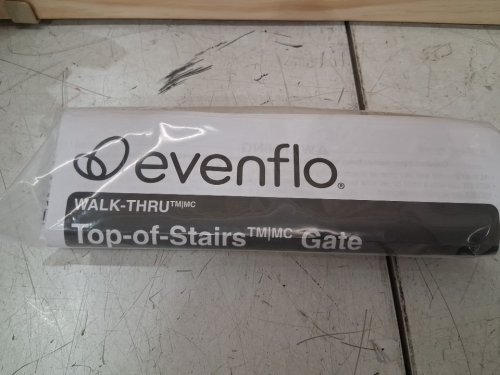 EVENFLO WALK-THRU TOP OF STAIRS EXTRA WIDE BABY & PET GATE - 32" X 30" - 48" - NATURAL WOOD BROWN (MODEL: 1050500 1050) image 3
