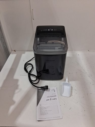 FRIGIDAIRE COUNTERTOP ELECTRIC ICE MAKER - MAKES 26LBS OF ICE/DAY - BLACK stainless steel (MODEL: EFIC120-BLKSS-SC_G2) image 3