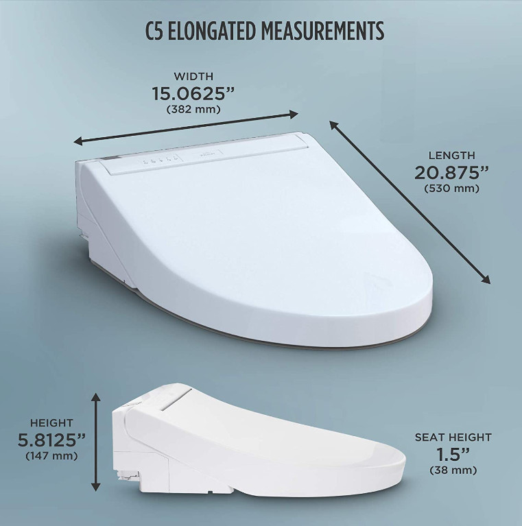 TOTO WASHLET ELECTRIC BIDET TOILET SEAT WITH REMOTE CONTROL HEAT & SOFT-CLOSE LID - round - WHITE (MODEL: SW3083#01) image 3