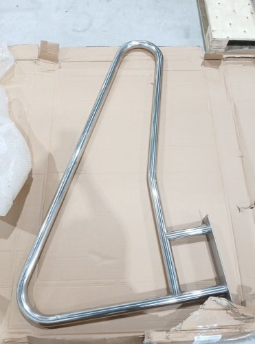 Stainless Steel Pool Railing With Removable Blue Grip Cover - 52" x 32" - Silver (Model: X00413BJ47) image 4