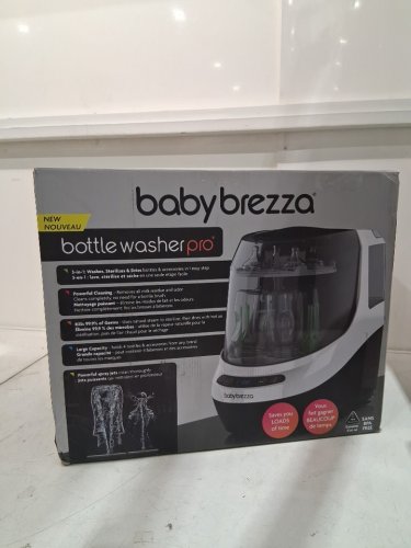 BABYBREZZA BOTTLE WASHER PRO 3-IN-1 WASHER/STERILIZER/DRYER - HOLDS 4 BOTTLES - BLACK/WHITE (MODEL: BRZ0103) image 2