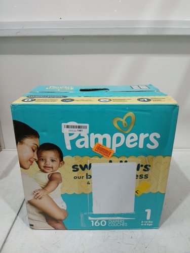 160pk pampers swaddlers best dryness disposable diapers - size 1 (8-14lb) image 2