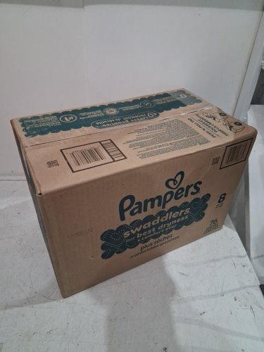 76PK PAMPERS ABSORBENT SWADDLERS - SIZE 8 - Animal Pattern image 2