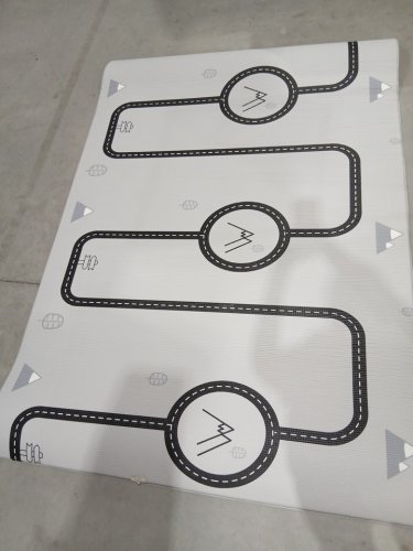 LITTLE Bot Ofie Mat soft baby play mat - 6.5FT x 4.5FT - white/black/grey image 3