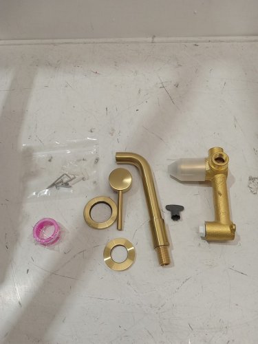 proox single-handle brass wall mounted bathroom faucet - 8" x 2" x 2" - 4.5" x 2" - brushed gold (model: b1904-bg) image 4