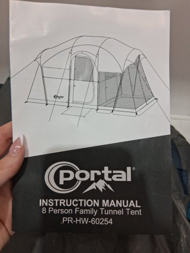 Portal 8-Person 3 SEASON Camping Tent with SCREENED Porch - 20FT x 10FT x 6FT BLUE/GREY/BLACK - (MODEL: PR-HW-60254) image 5