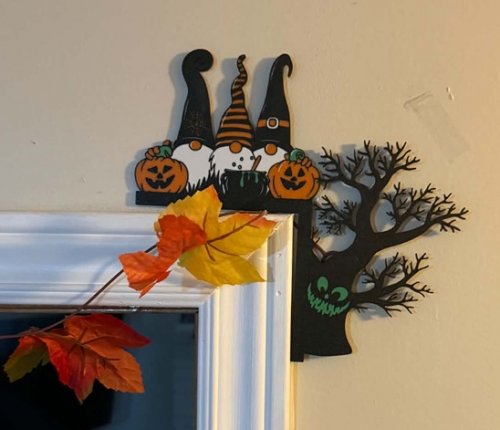 9" x 9" 3D Printed - Halloween Door topper - Right Side of door image 2