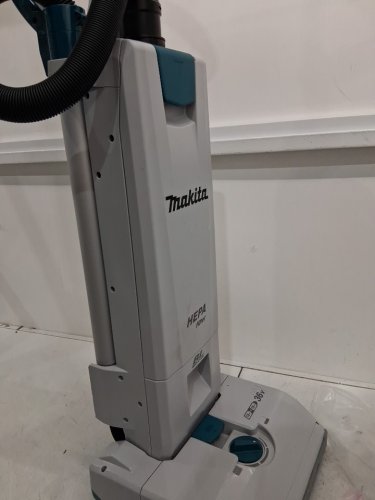 Makita LXT Li‑Ion Cordless Upright Vacuum Cleaner with 2 batteries and charger - 36V - 5.0L - light grey/blue (model: dvc560) image 6