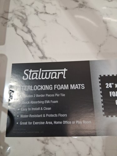 6PK STALWART INTERLOCKING FOAM MATS - 24" x 24" - MARBLE (MODEL: 75-6411) image 3
