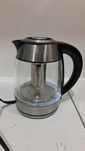 Chefman Dual-Glass Cool-Touch Digital Kettle with Adjustable Temperature and Removable Tea Infuser - 1.7L Cap - stainless steel/black (Model: RJ11-17-CTI-DG-CA-CO / 1992747) image 3