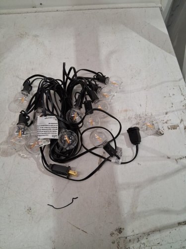 BRIGHTOWN PATIO STRING LIGHTS - 25FT - BLACK (MODEL: GYPC-012LAC) image 3