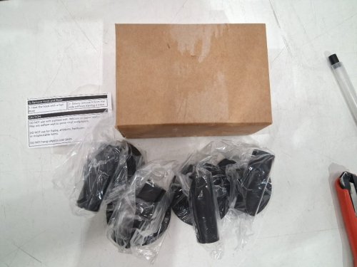 4pk PMMASTO Stainless Steel Adhesive Wall Hooks - Black image 2