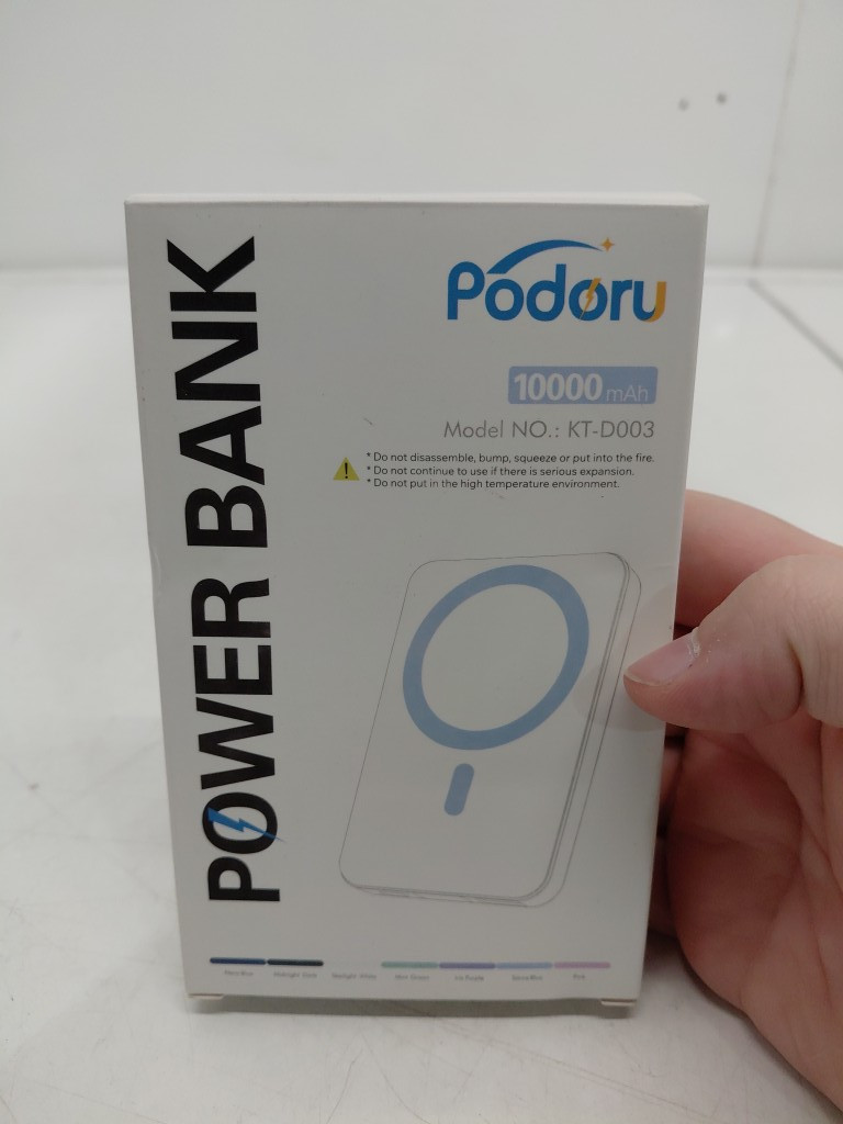podoru MAGSAFE wireless power bank WITH FOLDING MAGNETIC STAND - 5W/7.5W/10W/15W - 10000mah - black (model: kt-d003) image 3