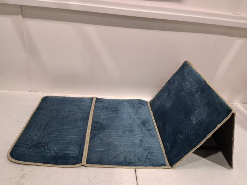 l.froy foldable floor mat with back support - 21.5" x 40" - blue image 3