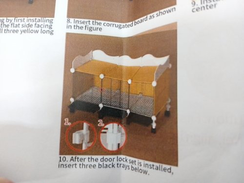 3-Tier Rabbit Pet Cage - White/Yellow image 6