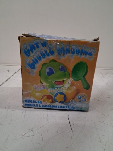 bath bubble machine rechargeable suction toy with light - alligator image 3