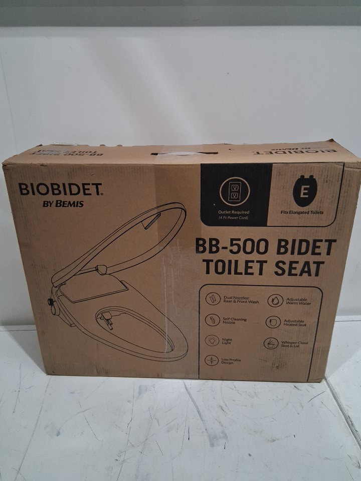 biobidet low profile electric bidet heated toilet seat - white (model: bb500) image 2