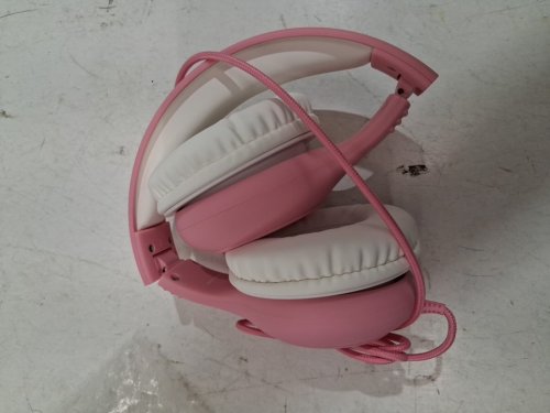 kid's mpow wired headphones - pink/white (model: bh297b) image 2