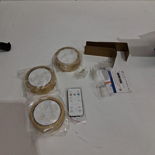 3PK kandieyar Rechargeable Picture Lights for Wall - 3.15" - GOLD (MODEL: pl-03) image 3