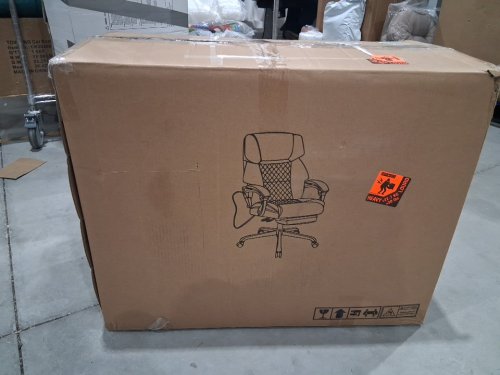 HESL MASSAGE OFFICE CHAIR WITH FOOT REST - 6 POINT VIBRATION AND HEAT HOME OFFICE DESK CHAIR - ERGGONOMIC RECLINING CHAIR - 400LBS MAX CAPACITY - BLACK (MODEL: MP-109-1) image 2