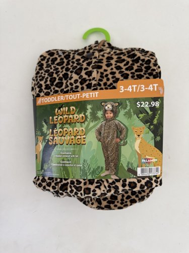 TODDLER PALAMON WILD LEOPARD COSTUME - 3-4T - BROWN/BLACK (STYLE: 41068) image 2