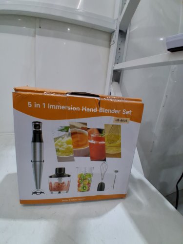 Immersion Hand blender 5-in-1 - 800w - Black/silver (Model: hb-8805) image 2