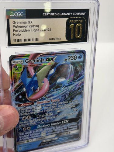 CGC graded Pristine 10 greninja GX pokemon 2018 forbidden light 24-132 holo image 3