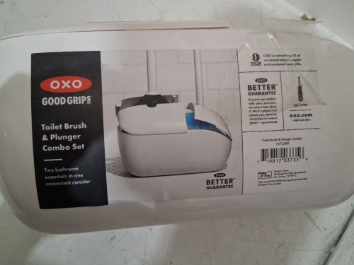 OXO GOOD GRIPS HIDEAWAY TOILET BRUSH AND PLUNGER COMBO SET - WHITE (MODEL: 1373580) image 4