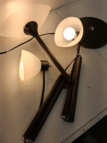 Luvkczc torchiere 3 -lights floor lamp with 8W Adjustable Reading Lamp, Free Adjustable Cage Heads, Independent Control - 72" - black image 3
