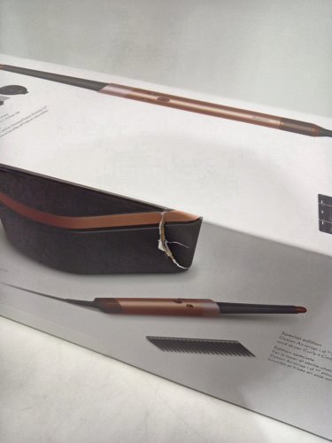 6PC DYSON i.d curly + coily airwrap multi styler and hair dryer with bluetooth - amber silk ( model: hs08) image 3