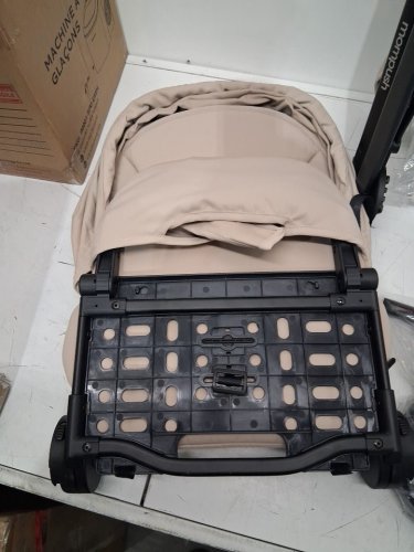mompush Vira All-Terrain One-Hand Fold Baby Stroller with XL UV50+ Canopy & Multi-Position Recline - 50lbs max - khaki (model: mmb70103) image 7
