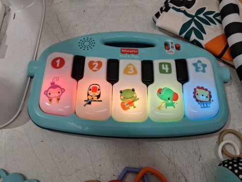 Fisher-Price 4-in-1 Baby Musical Glow and Grow Kick & Play Piano Gym Playmat - Ages 0+ Months - Blue (Model: HRB13) image 4