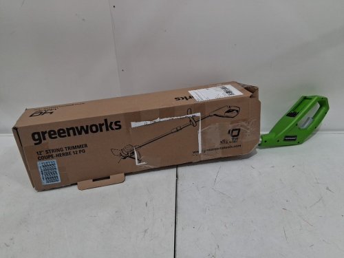Greenworks *tool only* Cordless String Trimmer with adjustable handle - compatible with 40V greenworks battery - *tool only* - 12"- green/black (Model: stf309) image 2