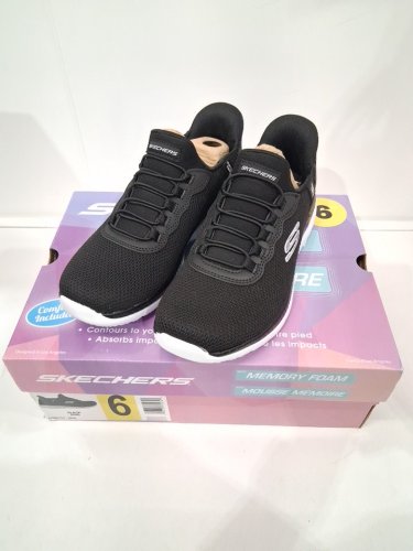 women's sketchers swift fit slip on shoe - size 6 - black (style: 6633507) image 2