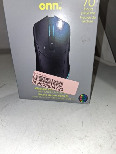 ONN. WIRELESS RECHARGEABLE GAMING MOUSE WITH LIGHTS - 24GHZ - BLACK image 2