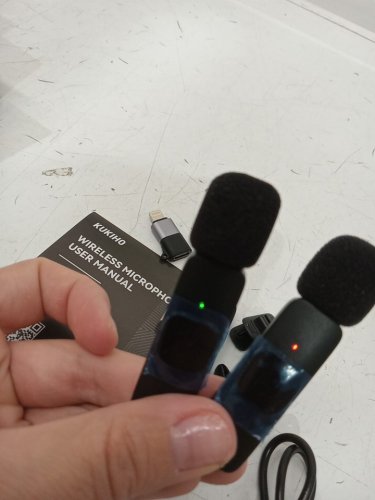 2Pk kukiho Wireless Plug & Play Lavalier Microphone for apple/Android devices - black image 4