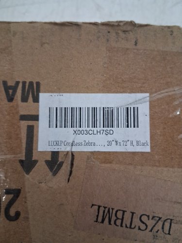 LUCKUP EASY FIX ZEBRA ROLLER BLINDS/SHADES - 20" x 72" - black (MODEL: DZSTBML) image 3