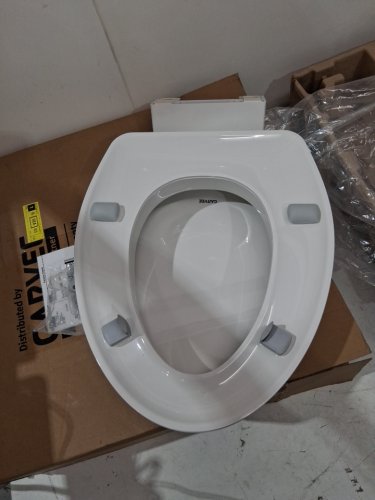 garvee Elongated RAISED Toilet Seat with Slow Soft Close  - white (model: pho_0xxxtm1s) image 3