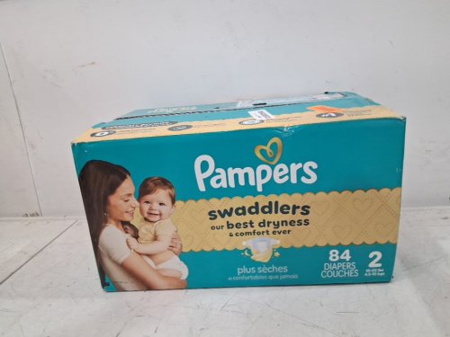 84PK PAMPERS SWADDLERS DISPOSABLE DIAPERS - size 2(10-22lb) image 2