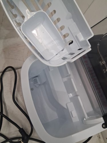 EUHOMY Countertop Ice Maker Machine with Handle, Basket and Scoop - MAKES 26LB/Day - BLACK (MODEL : im-06d / IM001-Bbl-CAEH) image 5