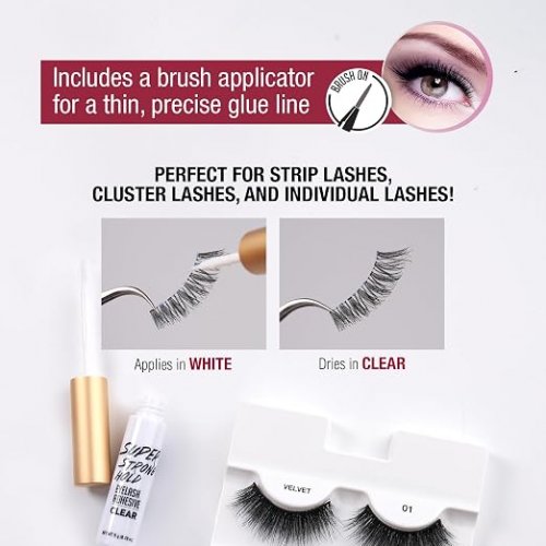 2PK I ENVY EYELASH ADHESIVE - super strong hold - waterproof - clear (model: KPEG06) image 3