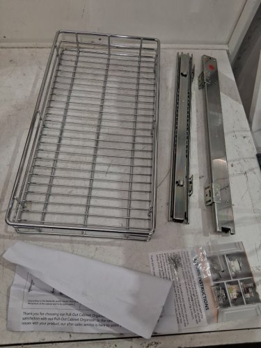 Simple Houseware METAL WIRE Cabinet Pull Out Sliding Shelf Drawer Organizer - 21"x11"x4" - SILVER - (MODEL: CB-14B-H#BL01 / CB-14B#BL01) image 4
