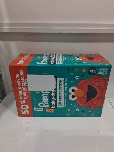 156pk Pampers Baby Dry Ultra Diapers - size 4 - elmo sesame street image 2