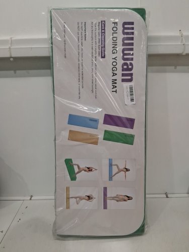 WUWAN thick FOLDING YOGA MAT - 10mm - 26" x 75" -  green image 2