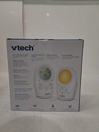 VTECH ENHANCED RANGE DIGITAL AUDIO BABY MONITOR, NIGHTLIGHT - WHITE (MODEL: DM1211) image 3
