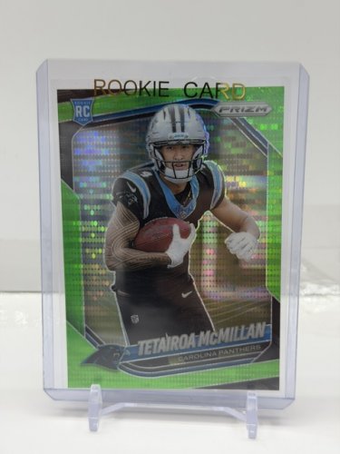 TETAIROA MCMILLAN ROOKIE CARD - 2025 PANINI PRIZM GREEN REFRACTOR # 311 image 3