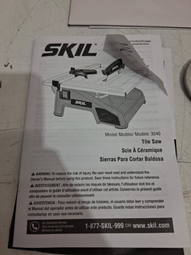 skil wet tile saw with hydrolock system & 7" blade - fits tiles up to 18" x 18" - red (model: 3550-02) image 16