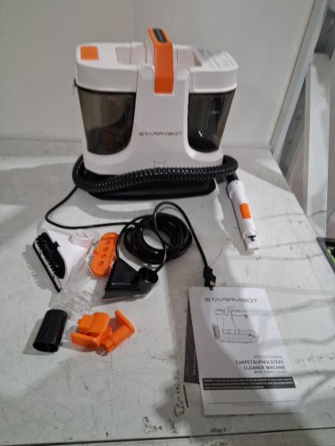 STARRYBOT PORTABLE CARPET CLEANER MACHINE WITH STEAM AND HEATING TECHOLOGY - 18KPA - white/orange (MODEL: C-AC2501) image 2