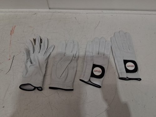 4PK Kirkland Signature Premium Cabretta Leather Golf Gloves - LEFT Hand - MEDIUM - White (Model: 1819560) image 4
