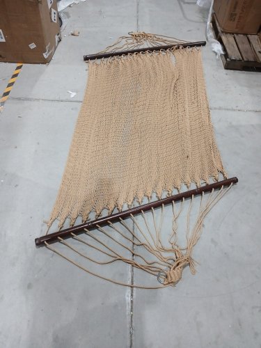 Lazy Daze Hammocks Double Caribbean HAND-WOVEN Rope Hammock with Spreader Bars & Carabiners - 10.5FT / 450LBS CAP - TAN / BEIGE (MODEL: CHAM001Tan) image 4